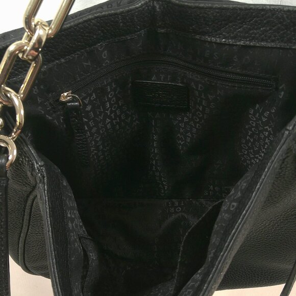 Kate Spade Alecia Mulberry Street Black Pebbled Leather Old Money Crossbody Bag - Picture 11 of 12